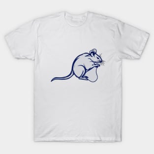 Mouse Royal Blue Shadow Silhouette Anime Style Collection No. 392 T-Shirt